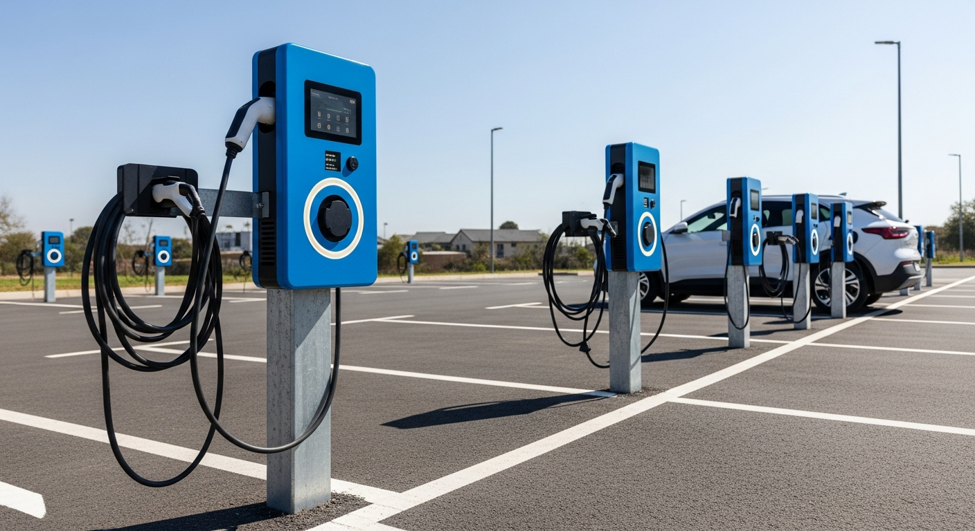 Envisioned DC fast-charging bay