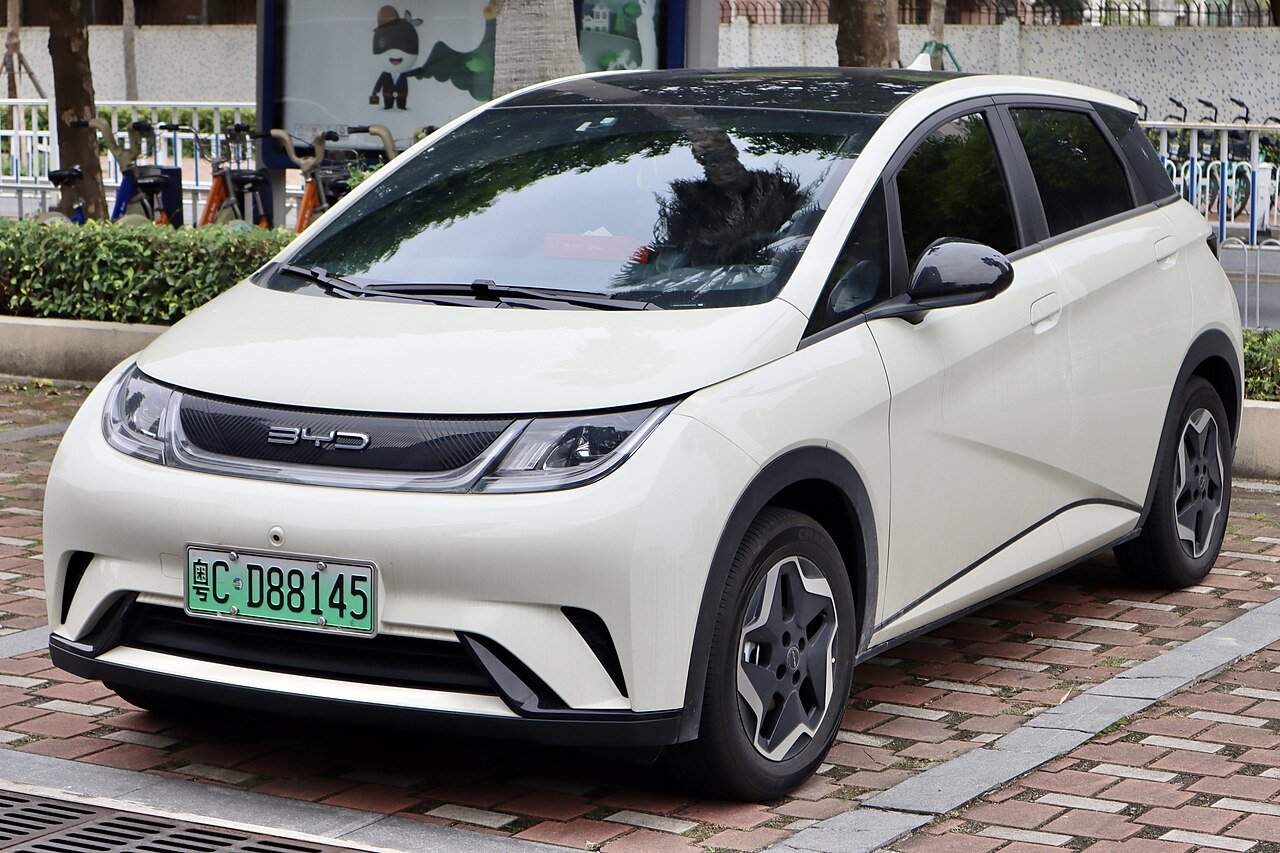 BYD Dolphin — front three-quarter view